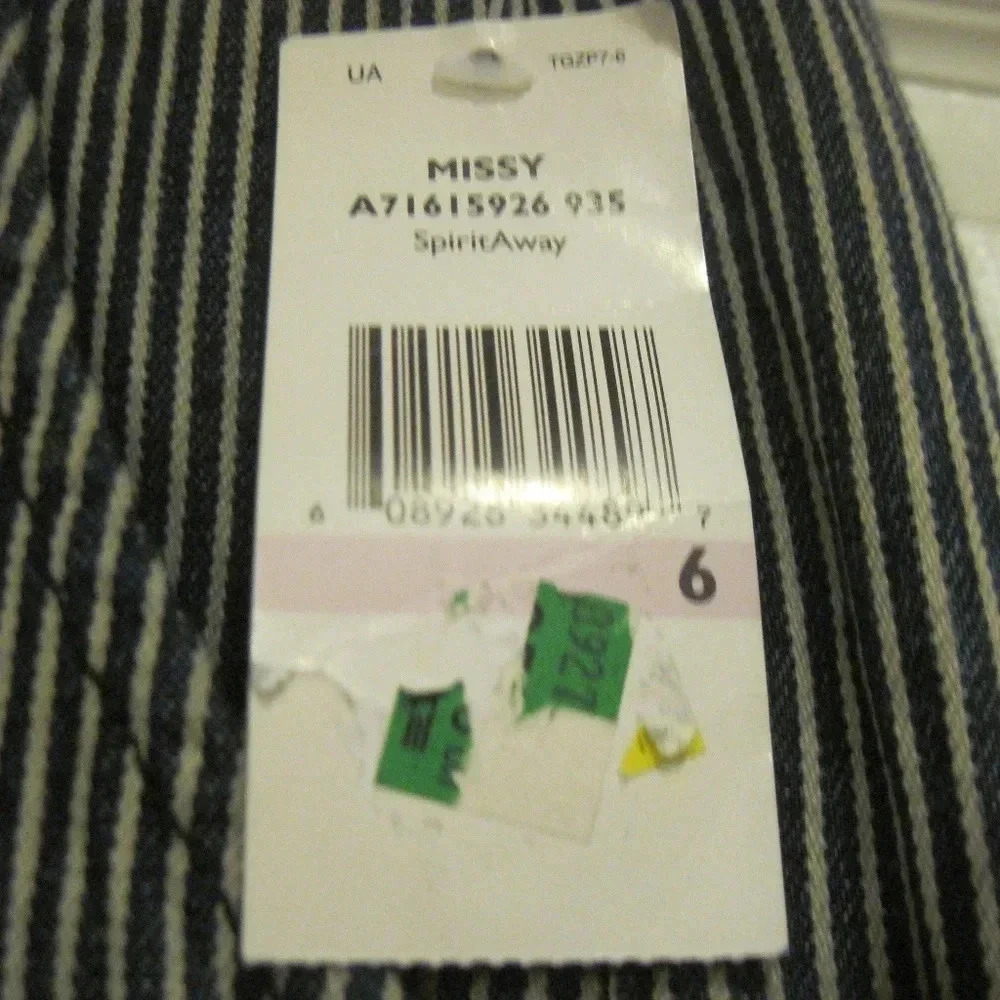 NWT TOMMY HILFIGER Blue White Stripe Denim Skirt 6 - Picture 4 of 7
